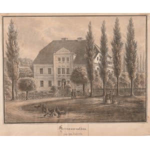 GOZDNO (pow. złotoryjski). Pałac; ryt. E. Knippel, ok. 1850; lit. tonow., przycięta …