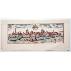 LEGNICA. Panorama miasta, pierwotnie zamieszczona na jednym arkuszu z panoramą Nysy; …