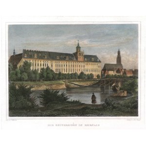 WROCŁAW. Soubor tří pohledů na město; všechny rytiny: cca 1860, ocel. barva, ...