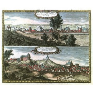 BRZEŚĆ KUJAWSKI, PIŃCZÓW (Svatokřížské vojvodství). Panoramata měst z doby švédského vpádu, ...