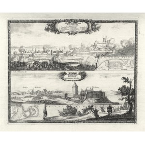 GRUDZIĄDZ, KRUSZWICA. Panoramas of cities from the time of the Swedish Deluge on a common sheet: ...