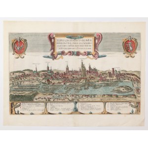 LUBLIN. Panorama of the city; taken from: Civitates Orbis Terrarum, vol. VI, compiled by. G. ...