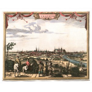 KRAKOW. Panorama of the city with figural staffage in the foreground; taken from: ...