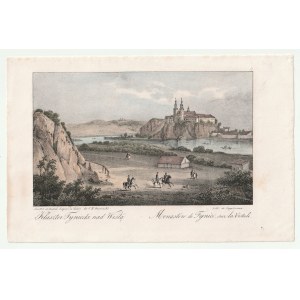 KRAKOW-TYNIEC. Benediktinské opatství v Týnci; dopis Engelmann, kresba Jacottet et David ...