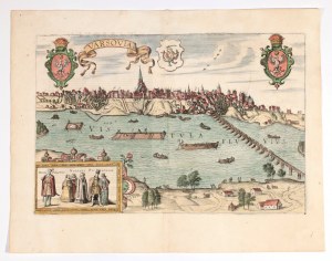 WARSZAWA. Panorama miasta; pochodzi z: Civitates Orbis Terrarum, t. VI, wyd. G. …
