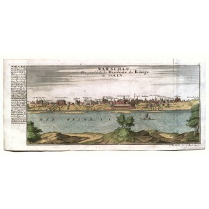 VARŠAVA. Panorama města; vyryl a vydal G. Bodenehr, Augsburg, asi 1720; vlevo ...