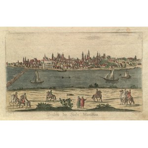 WARSAW. Panorama of the city; ryt. A. Sommer (Sonne von Sonnefeld), published by J. Eder, Vienna, ....