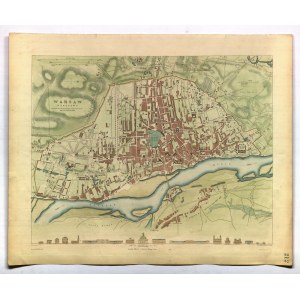 WARSCHAU. Plan der Stadt; gezeichnet von W.B. Clarke, rhyt. T.E. Nicholson, hrsg. von C. Knight, London ...