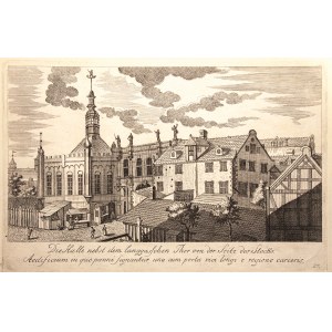 GDAŃSK. Dwór Bractwa św. Jerzego i Złota Brama; ryt. M. Deisch (1724-1789) według …
