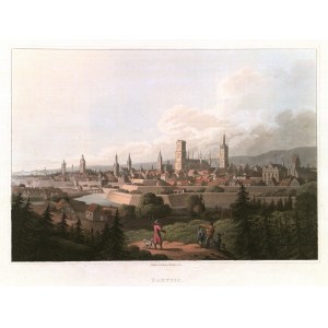 GDAŃSK. Panorama miasta; anonim, pochodzi z: T.H. Horne, The Triumphs of Europe …