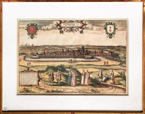 GDAŃSK. Panorama miasta ze wzgórza Grodzisko; pochodzi z: Civitates Orbis Terrarum …