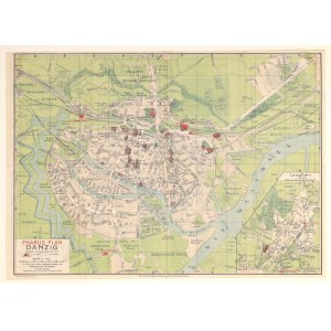 GDAŃSK. plan of Gdañsk, in the box on the right a plan of Wrzeszcz; compiled by. C. Löwe, ca. 1925; ...