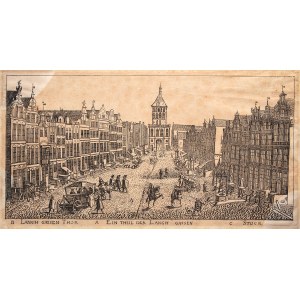 GDANSK. long Street with Golden Gate and Prison Tower; drawing by A. Dickmann, 1617; in ...