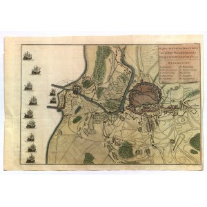 GDANSK, WISŁOUJŚCIE. Simplified plan of the city including the Wisłoujście Fortress; ryt. J. ...