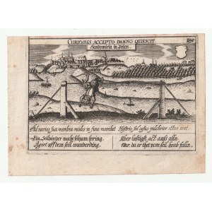 SANDOMIERZ. Panorama of the city; taken from: D. Meissner, Thesaurus Philopoliticus, ...