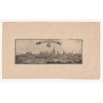 ELBLĄG. Panorama města od severovýchodu; kresba a ing. J. F. Endersch, před ...