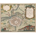 POZNAŃ. Plan of the city during the siege; anonymous, ca. 1704; above upper frame: Volume 7. ...