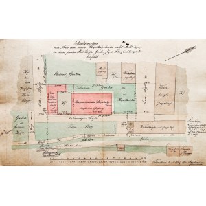 SWIDWIN. Rukopisný projekt výstavby nové nemocnice; anonym, Swidwin 1876; obr. ...