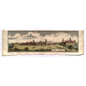 NARVA (est. Narva). Panorama města; převzato z: M. Zeiller, Topographia Electoratus ...