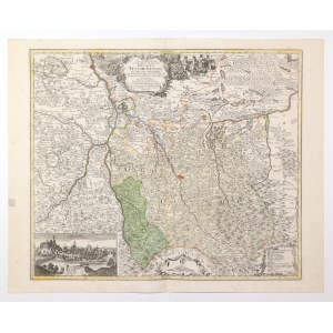 CIESZYN. Mapa knížectví Cieszyn; sestavil. M. Seutter, ryt. T.C. Lotter (ref. ...