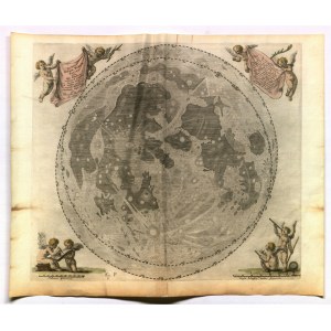 GDAŇSK, JAN HEWELIUS. Mapa Měsíce; sestavil. J. Hevelius, převzato z: JOHANNIS ...