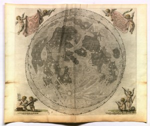 GDAŃSK, JAN HEWELIUSZ. Mapa Księżyca; oprac. J. Heweliusz, pochodzi z: JOHANNIS …