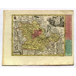 GŁOGÓW - Map of the Duchy of Głogów; ryt. G.F. Lotter, taken from: Atlas Minor [...], ...