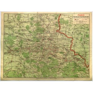 HORNOSLEZSKÁ PRŮMYSLOVÁ OBLAST. Mapa hornoslezského průmyslového okresu; vydal F. ...