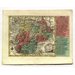 JAWOR, LEGNICA. Mapa Jaworského a Legnického knížectví; ryt. G.F. Lotter, pochází z roku ...