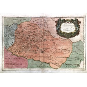 PODOLIE, UKRAJINA, BRACLAV. Mapa Podolia s vyznačenou Braclavskou provinciou; zostavil. ...