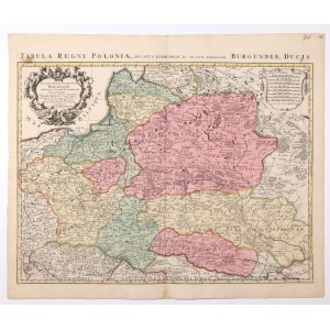 POLSKO (za první republiky zvané KORONA), VELKÝ KNÍŽEC LITVY. Mapa Polského království, ...