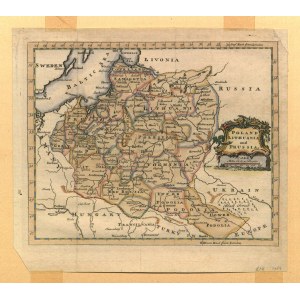 POLEN (in der Ersten Republik KORONA genannt), GROSSFÜRST VON LITAUEN. Karte der polnischen und litauischen Gebiete, ...
