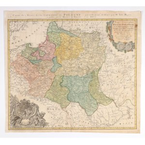 POĽSKO (za prvej republiky nazývané KORONA), VEĽKÉ KNIEŽA LITOVSKÉ. Mapa Poľska a Litvy; komp. ...