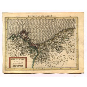 POMORZE. Mapa Pomorzia; prevzatá z: Gerardi Mercatoris Atlas sive Cosmographicae...