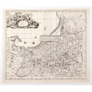 KRÁLOVSTVÍ A PRINC PRUSKÝ. Mapa královského a vévodského Pruska; komp. D. Funck ...
