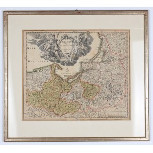 KRÁLOVSTVÍ A PRINC PRUSKÝ. Mapa královského a vévodského Pruska; vydal J.C. Weigel, ...