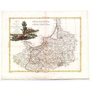 PRUSY. Mapa Pruského království; sestavil. G.A. Rizzi Zannoni, rit. G. Pitteri, obr. G. ...