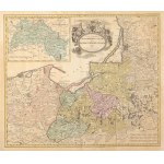 PRUSSIA, NADNOTEC DISTRICT. Map of Prussia, in the upper left corner a frame with a map of the District ...