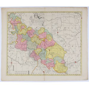 ŚLĄSK. Mapa Śląska; wyd. P. Schenk, Amsterdam, ok. 1720; w lewym dolnym narożniku …