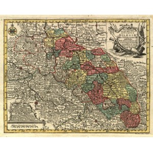 ŚLĄSK. Mapa Śląska; ryt. T.C. Lotter, pochodzi z: Atlas Minor [...], wyd. T.C. Lotter, …