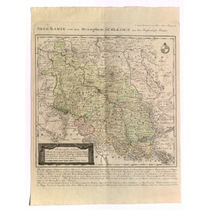 SLĄSK. Mapa Slezska; převzato z: J.E. Lange, Neuer Indemnisations- und Grenz-Atlas ...