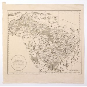 WARMIA, MAZURY. Mapa części Warmii - 79 arkusz mapy Prus Wschodnich; red. J.F. Endersch, …