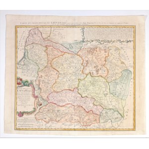 GROSSHERZOGTUM LITAUEN. Karte des Großherzogtums Litauen; comp. T. Mayer ...