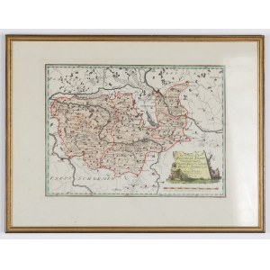 WIELKOPOLSKA. Karte von Wielkopolska, westlicher Teil - poznańskie, kaliskie, gnieźnieńskie voivodships, ...