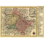WROCŁAW. Mapa Vroclavského vojvodstva; ryt. G.F. Lotter, prevzaté z: Atlas Minor ...