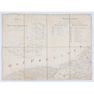 KOLNO, SZCZUCZYN, NOVEMBERPREUSSEN. Karte des Gebiets von Kolno; Abschnitt IV - Tableau mit großformatigen ...