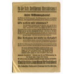 HORNÍ SILESIE. Plebiscitní leták - proklamace vyzývající k hlasování pro Německo, ...