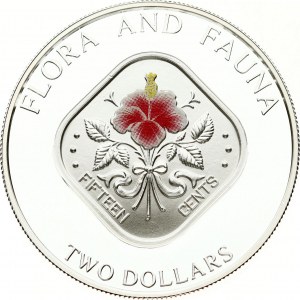 Bahamas 2 Dollars 1995 Hibicus flower