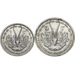 Cameroon 1 & 2 Francs 1948 Lot of 2 Coins