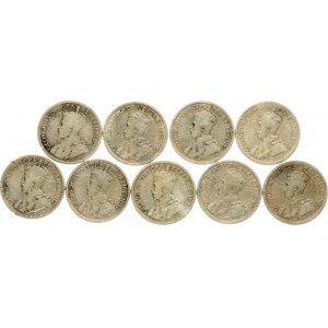 Canada 10 Cents (1918-1936) Lot of 9 Coins